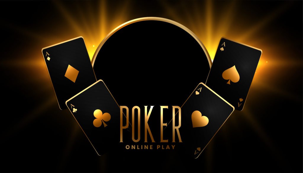 casino poker game background in black and gold colors